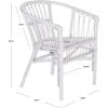 Safavieh Home Adriana Coastal White Rattan (Set of 2) Accent Chair (ACH6505B-SET2)(White)