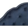 Safavieh Home Beckham Contemporary Light Grey Velvet Bed, Full(Navy)