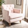 Safavieh Home Colin Blush Pink Velvet and White Washed Tufted Club Chair(Blush / White Washed)