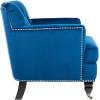 Safavieh Home Colin Blush Pink Velvet and White Washed Tufted Club Chair(Navy / Espresso)
