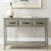 Safavieh Home Collection Aiden Black/Oak 3-Drawer Bottom Shelf Console Table(Ash Grey)