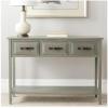 Safavieh Home Collection Aiden Black/Oak 3-Drawer Bottom Shelf Console Table(Ash Grey)