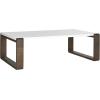 Safavieh Home Collection Bartholomew Mid-Century Modern White and Dark Brown Coffee Table(White / Dark Brown)