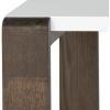 Safavieh Home Collection Bartholomew Mid-Century Modern White and Dark Brown Coffee Table(White / Dark Brown)