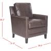 Safavieh Home Collection Buckler Brown with Silver Nailhead Trim Club Chair(Brown)