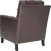 Safavieh Home Collection Buckler Brown with Silver Nailhead Trim Club Chair(Brown)