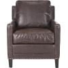Safavieh Home Collection Buckler Brown with Silver Nailhead Trim Club Chair(Brown)