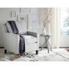 Safavieh Home Collection Buckler Brown with Silver Nailhead Trim Club Chair(Grey / White)
