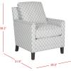 Safavieh Home Collection Buckler Brown with Silver Nailhead Trim Club Chair(Grey / White)