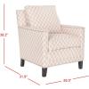 Safavieh Home Collection Buckler Brown with Silver Nailhead Trim Club Chair(pink)
