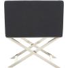 Safavieh Home Collection Celine Navy and Chrome Modern Glam Cross Leg Chair(Black / Chrome)