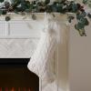 Safavieh Home Collection Cinnamon 20-inch Hanging Knit Pom-Pom Holiday Christmas Stocking (Set of 3)