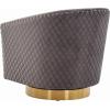 Safavieh Home Collection Clara Quilted Swivel Dusty Rose Tub Accent Chair(Gold / Slate Grey)