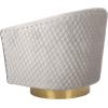 Safavieh Home Collection Clara Quilted Swivel Dusty Rose Tub Accent Chair(Pale Taupe / Gold)