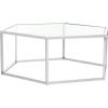 Safavieh Home Collection Eliana Chrome and Glass Hexagon Coffee Table