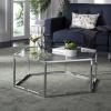 Safavieh Home Collection Eliana Chrome and Glass Hexagon Coffee Table