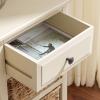 Safavieh Home Collection Everly Drawer White Wash 1-Drawer 2 Removable Baskets Side Table(Sand)