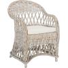 Safavieh Home Collection Inez Natural Wicker Club Chair(White Washed)