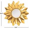 Safavieh Home Collection Larcen 22-inch Gold Flower Round Mirror