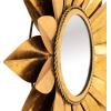 Safavieh Home Collection Larcen 22-inch Gold Flower Round Mirror