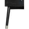 Safavieh Home Collection Lyla Mid Century Retro Silver Cap Nightstand, Walnut/Gold(Black / Silver)