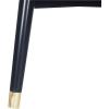 Safavieh Home Collection Lyla Mid Century Retro Silver Cap Nightstand, Walnut/Gold(Navy / Gold)