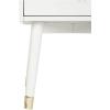 Safavieh Home Collection Lyla Mid Century Retro Silver Cap Nightstand, Walnut/Gold(White / Gold)