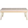 Safavieh Home Collection Marcella Brown & Gold Bench(Beige / Gold)