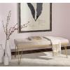 Safavieh Home Collection Marcella Brown & Gold Bench(Beige / Gold)