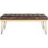 Safavieh Home Collection Marcella Brown & Gold Bench(Brown / Gold)