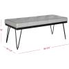 Safavieh Home Collection Marcella Brown & Gold Bench(Grey / Black)