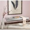 Safavieh Home Collection Marcella Brown & Gold Bench(Grey / Chrome)