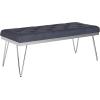 Safavieh Home Collection Marcella Brown & Gold Bench(Navy / Chrome)