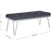 Safavieh Home Collection Marcella Brown & Gold Bench(Navy / Chrome)