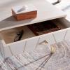 Safavieh Home Collection Marigold Mid-Century White Wash and Brass Hairpin Leg Coffee Table(White Washed / Brass)