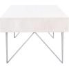 Safavieh Home Collection Marigold Mid-Century White Wash and Brass Hairpin Leg Coffee Table(White Washed / Silver)