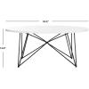 Safavieh Home Collection Maris Modern White Lacquer Round Hairpin Leg Coffee Table(White)