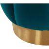 Safavieh Home Collection Maxine Pink and Gold Channel Tufted Otttoman Ottoman(Petrol)
