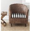 Safavieh Home Collection Omni Honey Barrel Chair(Brown/Black White Cushion)