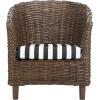 Safavieh Home Collection Omni Honey Barrel Chair(Brown/Black White Cushion)