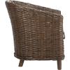 Safavieh Home Collection Omni Honey Barrel Chair(Brown/Black White Cushion)