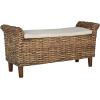 Safavieh Home Collection Palermo Brown and Eggshell Bench(Brown)
