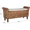 Safavieh Home Collection Palermo Brown and Eggshell Bench(Brown)