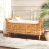 Safavieh Home Collection Palermo Brown and Eggshell Bench(White/Natural)