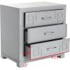 Safavieh Home Collection Raina Grey 3-Drawer Greek Key Nightstand(Grey)