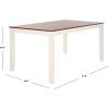 Safavieh Home Collection Silio White Rectangle Dining Table(White / Natural)