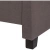 Safavieh Home Collection Theron Navy Velvet Nickel Nailhead Trim Full Bed(Dark Taupe)