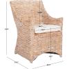 Safavieh Home Collection Ventura Brown and White Washed Arm Chair(White/White Washed)