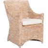 Safavieh Home Collection Ventura Brown and White Washed Arm Chair(White/White Washed)