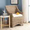 Safavieh Home Collection Ventura Brown and White Washed Arm Chair(white)
